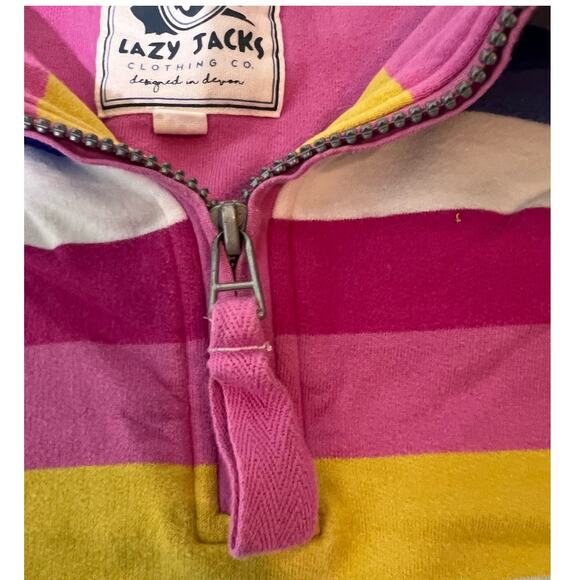 Lazy Jacks Womens Collared Sweatshirt XXL Pullover 1/4 Zip Jersey Knit Colorful - Picture 4 of 9